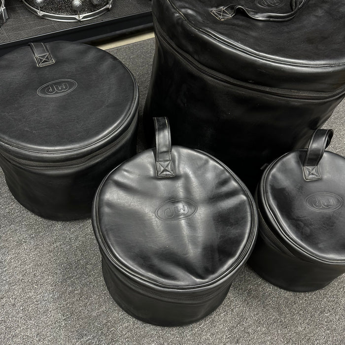 DW Leather Drum Bag Set 4 Piece - 10/12/14/22