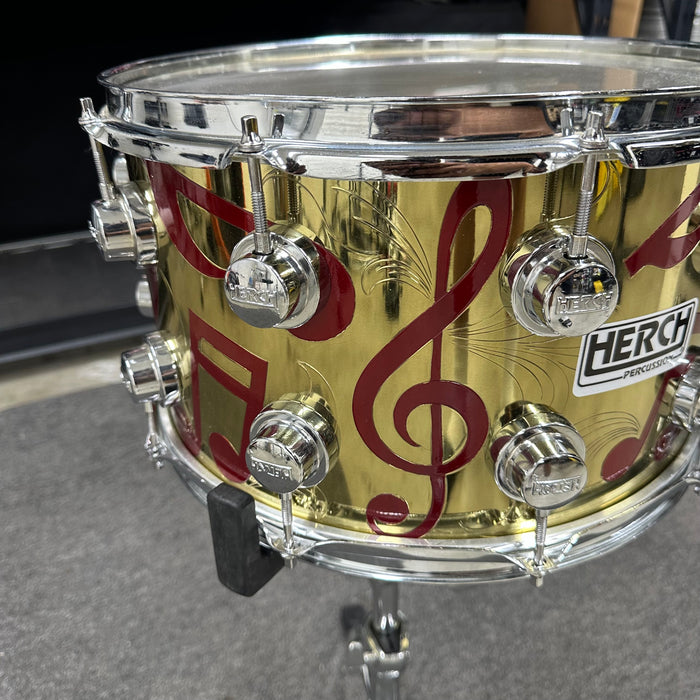 Herch Percussion Custom Brass Snare Drum - 14" x 8"