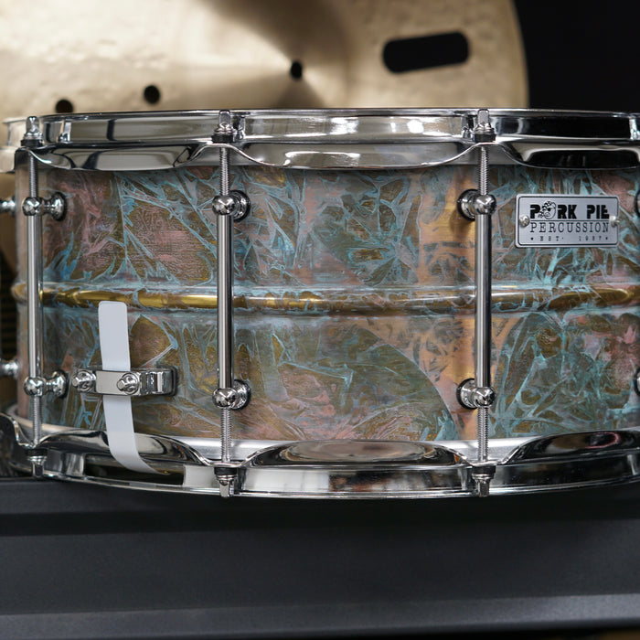 Pork Pie Brass Patina Snare Drum - 14" x 6.5"