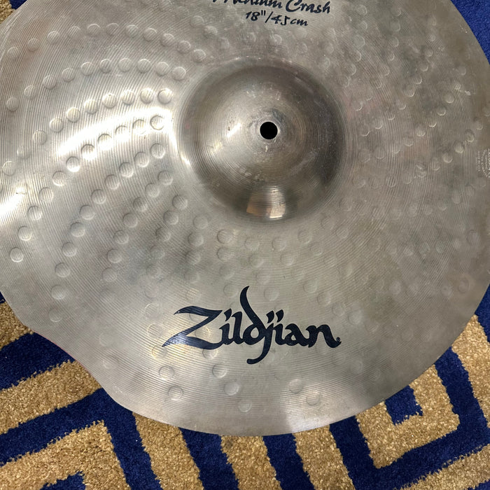 Zildjian 18" Z Custom Medium Crash Cymbal - Repaired - Free Shipping
