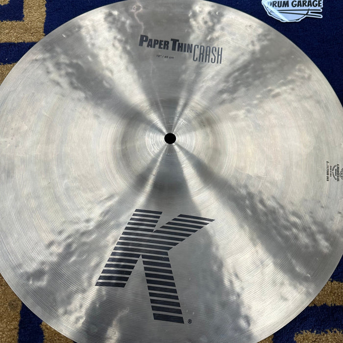 Zildjian 18" K Series Paper Thin Crash Cymbal - Free Shipping