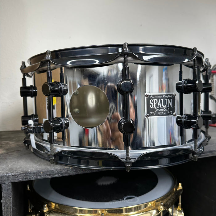 Spaun Double Vented Steel Chrome Snare - 14" x 6.5"