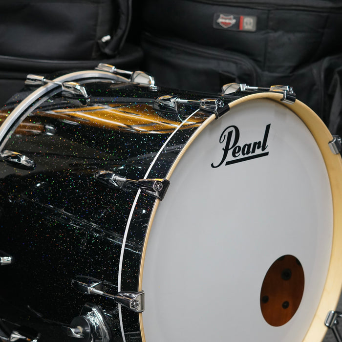 Pearl Session Studio Select Birch/Mahogany 4 Piece Drum Set - Black Halo Glitter - 12/14/16/22