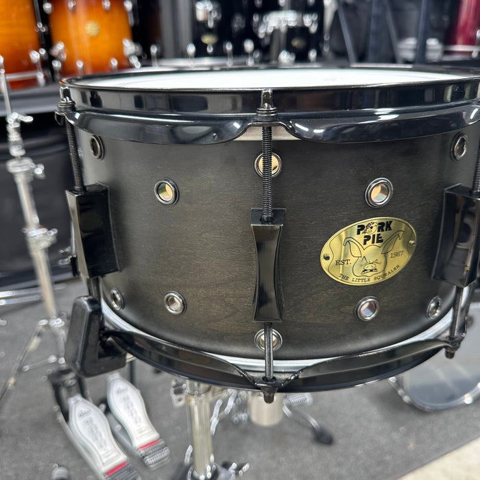 Pork Pie Little Squealer Snare - Black Ebony Satin - 13" x 7"