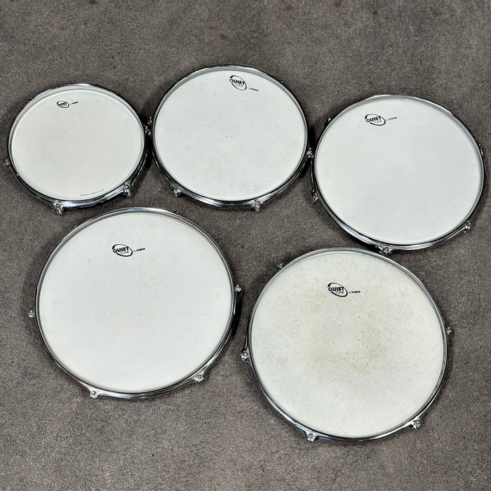 Sabian Quiet Tone 5 Piece Practice Pad/Drum Mute Set - 10/12/13/14/14" - Free Shipping