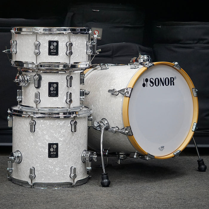 Sonor AQ2 Safari Maple 4 Piece Drum Set - White Marine Pearl - 10/13/16/13SD