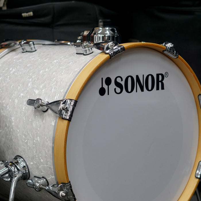 Sonor AQ2 Safari Maple 3 Piece Drum Set - White Marine Pearl - 10/13/16