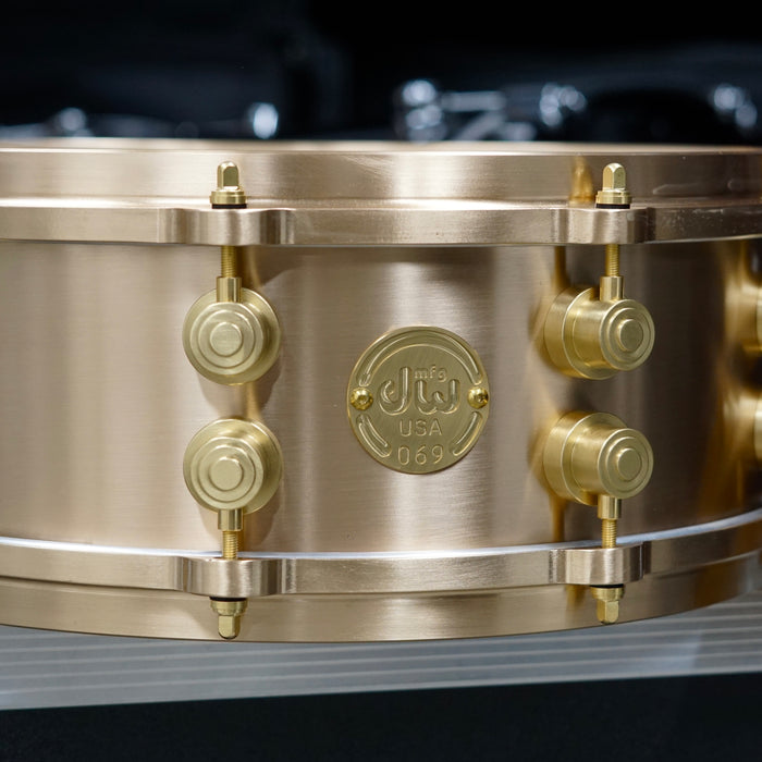 DW MFG Limited Edition True-Cast Bronze Snare Drum W/ Case - #69 of 100 - 14" x 5" - Free Shipping