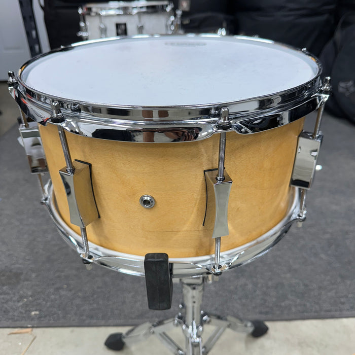 Pork Pie 'Natural Satin' Custom Maple Copper Snare Drum - 13" x 7"