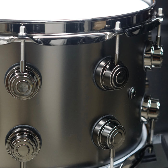 DW Collector's Series Satin Black Over Brass Snare Drum - OPEN BOX - 14" x 8"