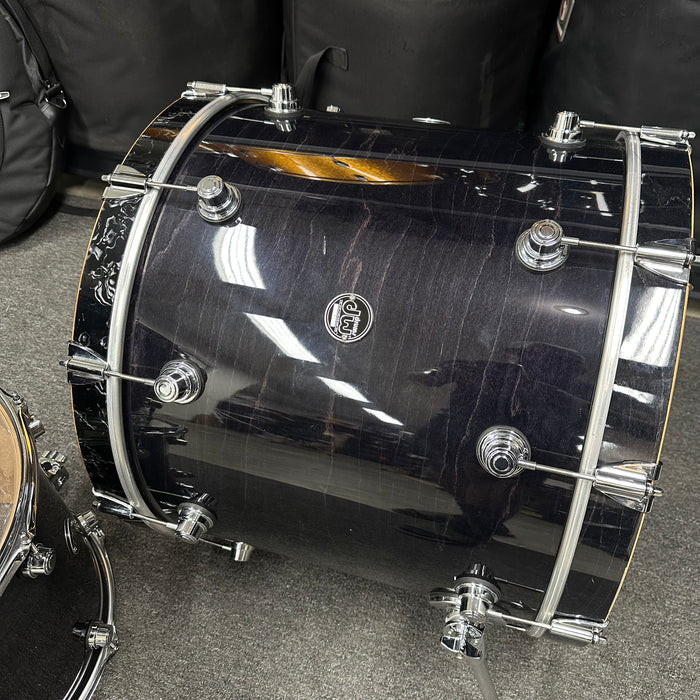 DW Performance 3 Piece Drum Set - Ebony Stain Lacquer - 12/16/22