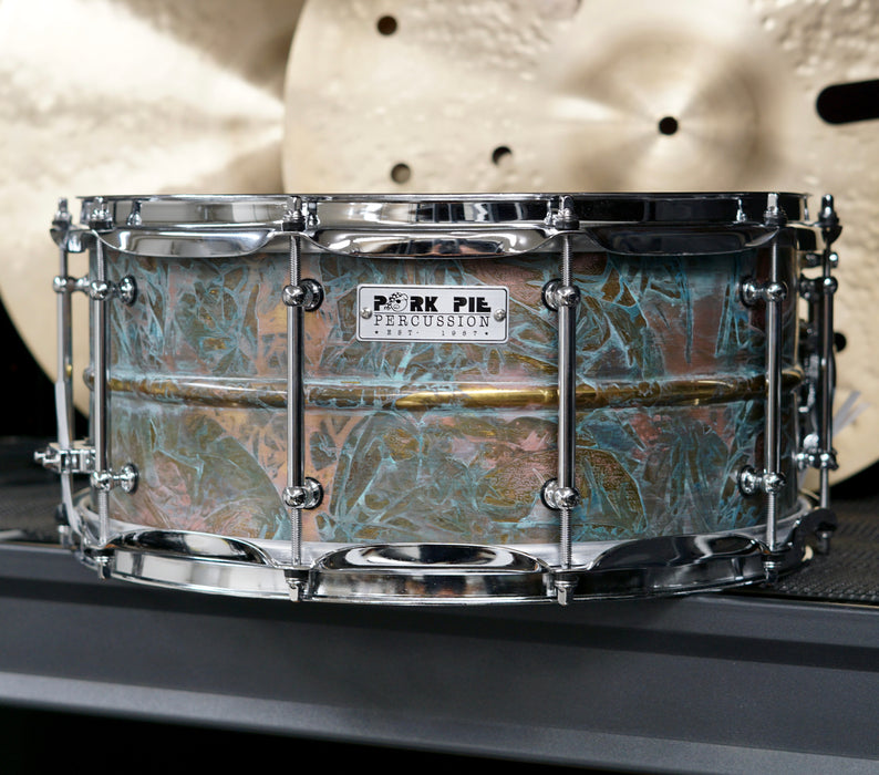 Pork Pie Brass Patina Snare Drum - 14" x 6.5"