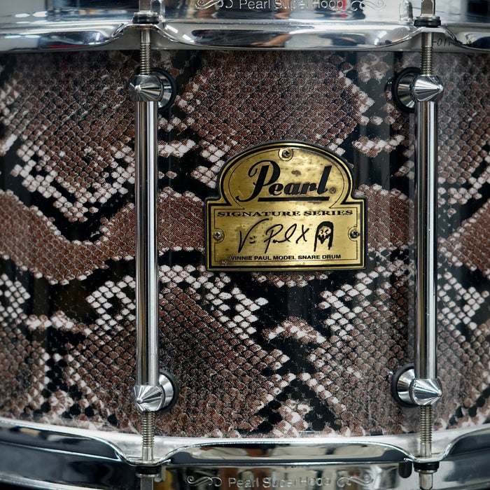 Pearl Signature Series - Vinnie Paul Snakeskin Snare Drum - 14" x 8"