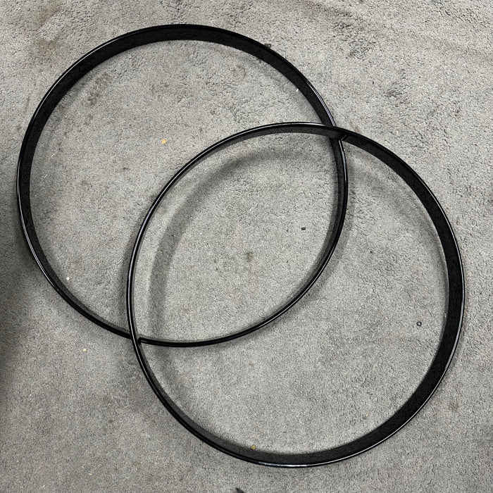 DW 22" Design Bass Drum Hoops - Black Gloss - 2 Pack - Free Shipping