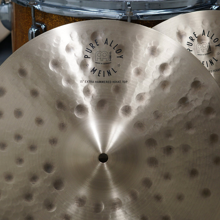 Meinl 15" Pure Alloy Extra Hammered Hi Hat Cymbals - Free Shipping