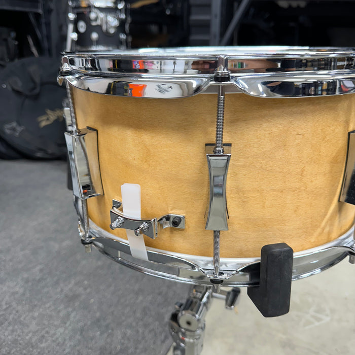 Pork Pie 'Natural Satin' Custom Maple Copper Snare Drum - 13" x 7"