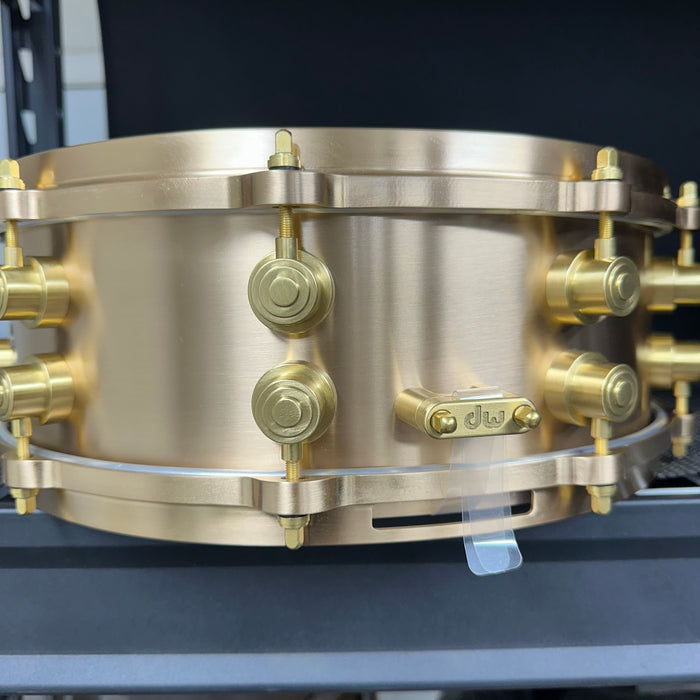 DW MFG Limited Edition True-Cast Bronze Snare Drum W/ Case - #69 of 100 - 14" x 5" - Free Shipping