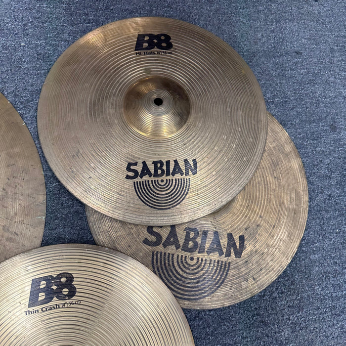 Sabian B8 Cymbal Set - 14"HH/14"C/20"R - Free Shipping