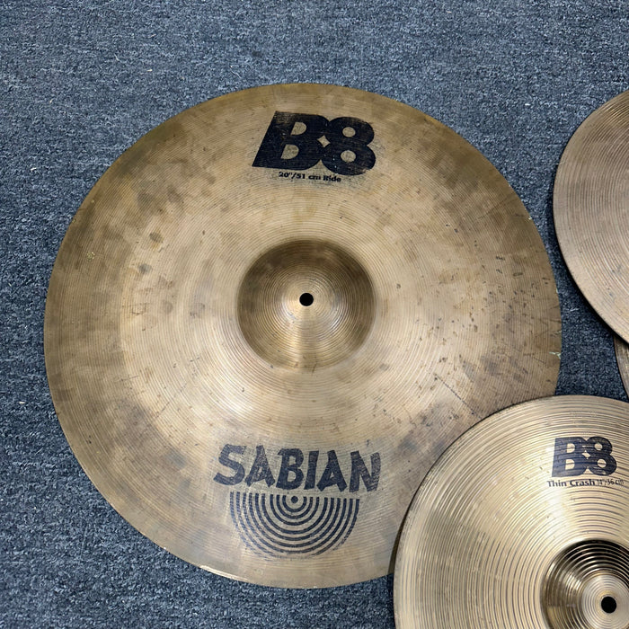 Sabian B8 Cymbal Set - 14"HH/14"C/20"R - Free Shipping