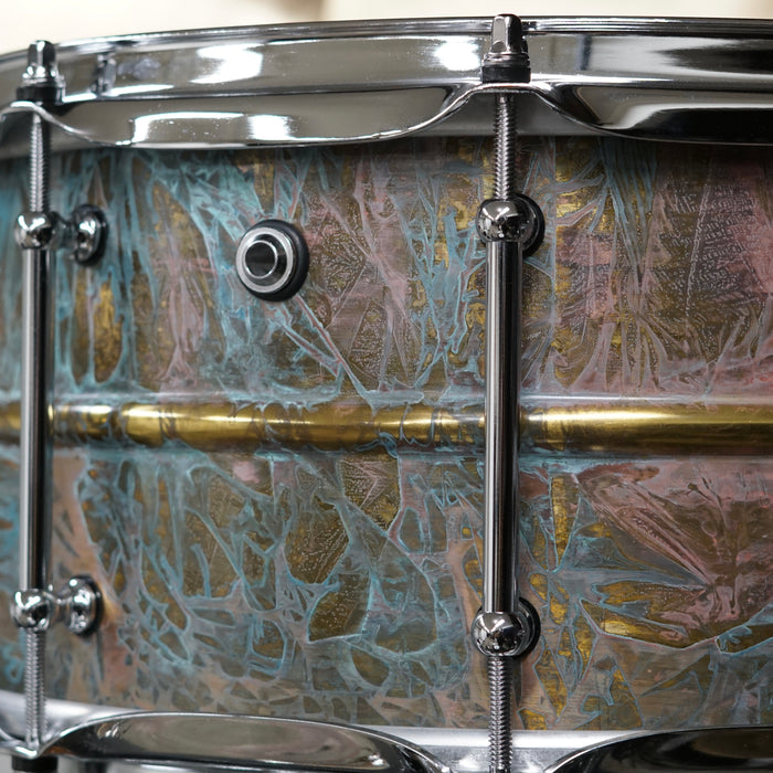 Pork Pie Brass Patina Snare Drum - 14" x 6.5"