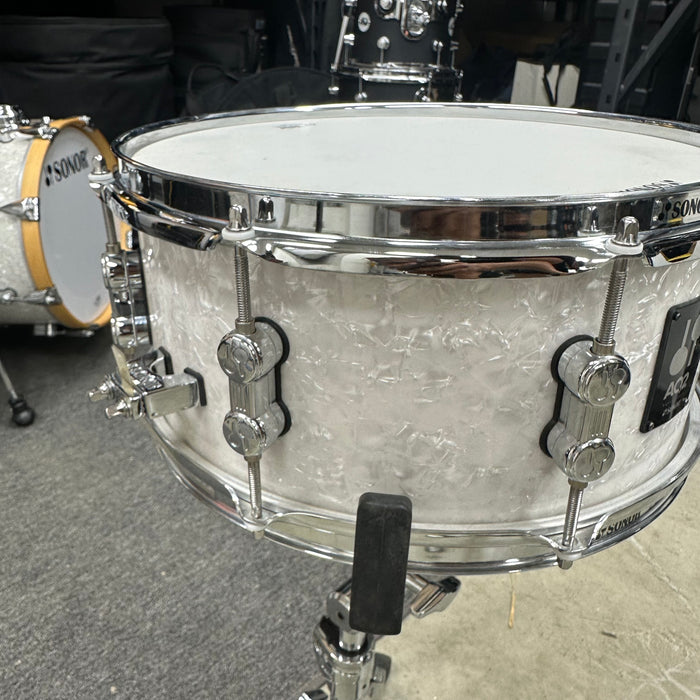 Sonor AQ2 Safari Maple Snare Drum - White Marine Pearl - 13" x 6"