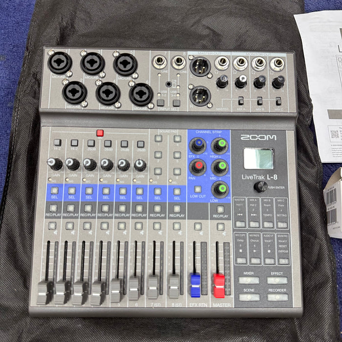 Zoom LiveTrak L-8 Channel Digital Mixer / Recorder - OPEN BOX - FREE SHIPPING