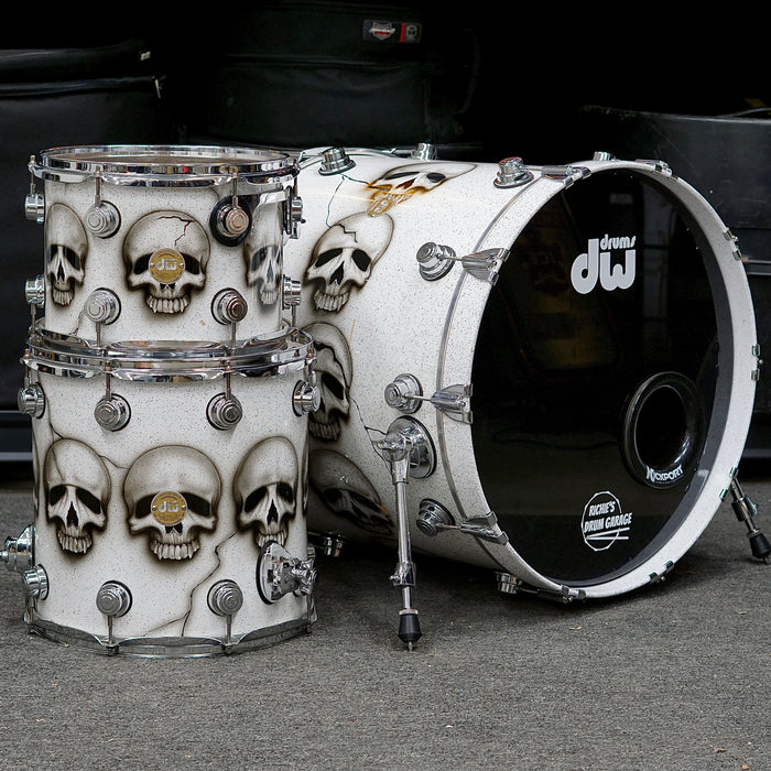 DW Collector's Series Custom 3 Piece Drum Set - Skulls - 12/14/22