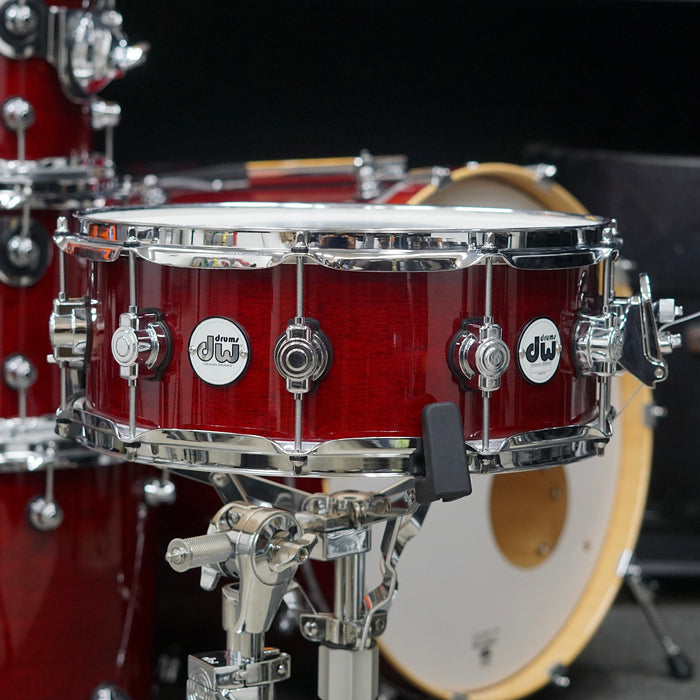 DW Design Series Snare Drum - Cherry Stain - 14" x 5.5”