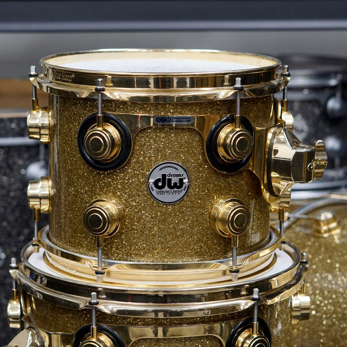 DW Collector's Series Maple Mahogany 4 Piece Drum Set - Gold Glass - 10/12/16/22