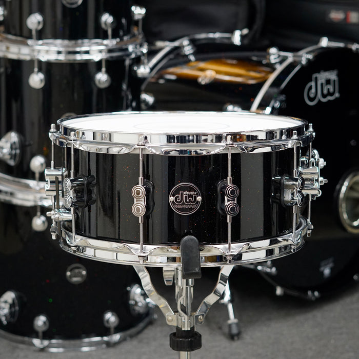 DW Performance Series Maple Snare Drum - Black Mirra - 14" x 6.5"