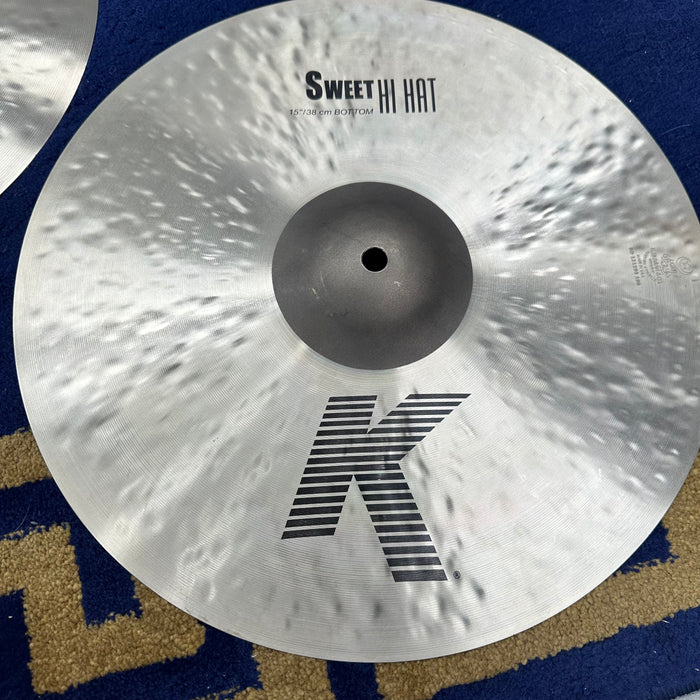 Zildjian 15" K Sweet Hi Hat Cymbals - Free Shipping