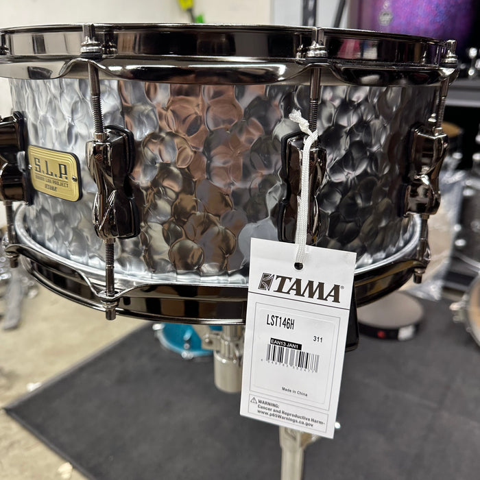 TAMA S.L.P. Expressive Hammered Steel Snare Drum - 14"x6" - Open Box - Free Shipping