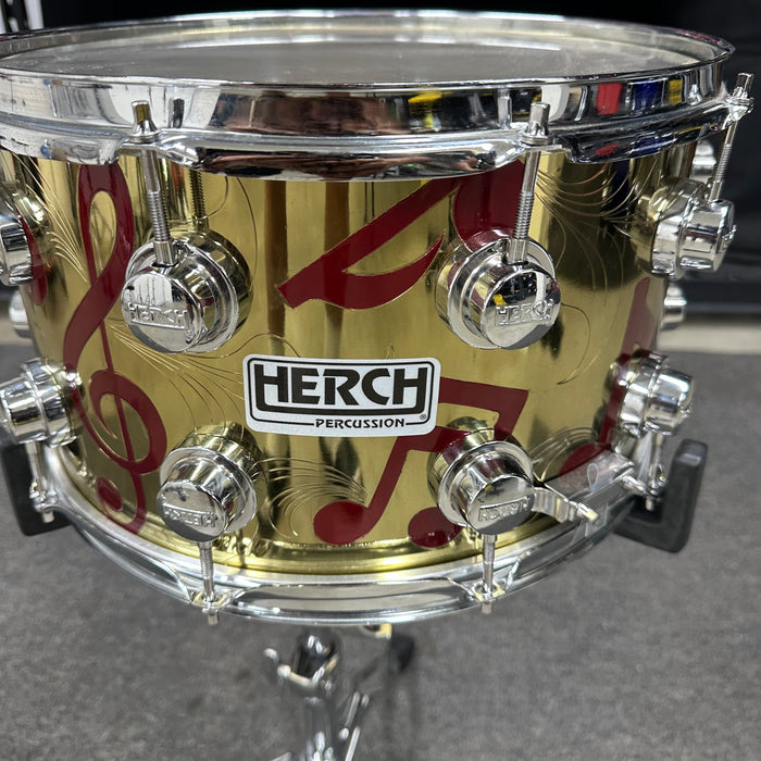 Herch Percussion Custom Brass Snare Drum - 14" x 8"