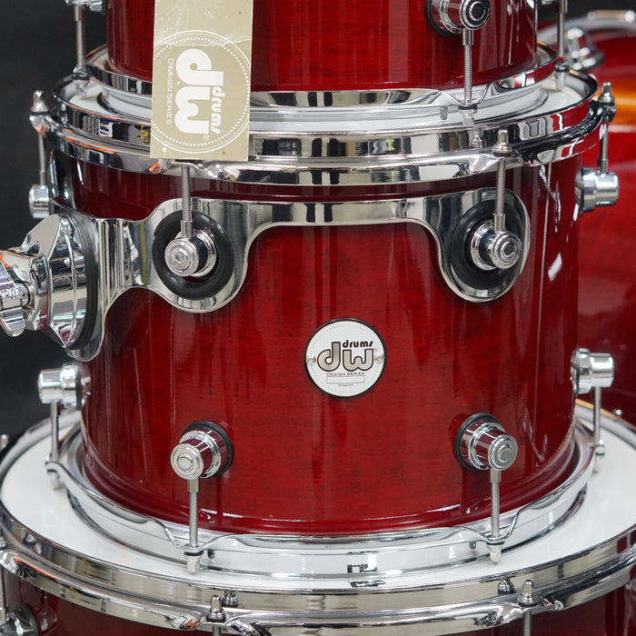 DW Design Series 4 Piece Drum Set - Cherry Stain - 10/12/16/22