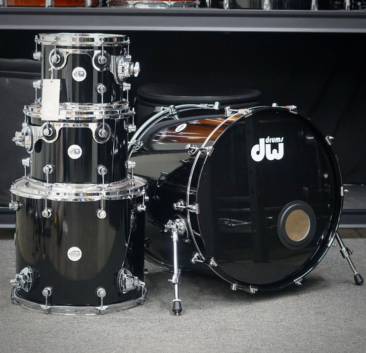 DW Design Series 4 Piece Drum Set - Gloss Black - 10/12/16/22