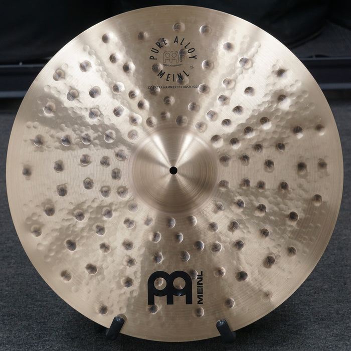 Meinl 22" Pure Alloy Extra Hammered Crash Ride Cymbal - Free Shipping