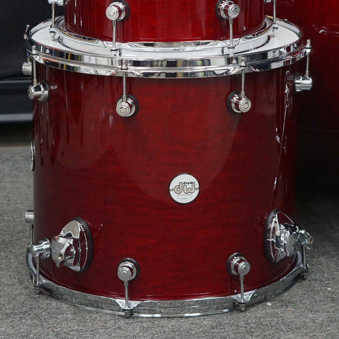 DW Design Series 4 Piece Drum Set - Cherry Stain - 10/12/16/22