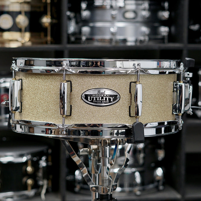 Pearl Modern Utility Maple Snare Drum - Custom Gold Sparkle - 13" x 5"