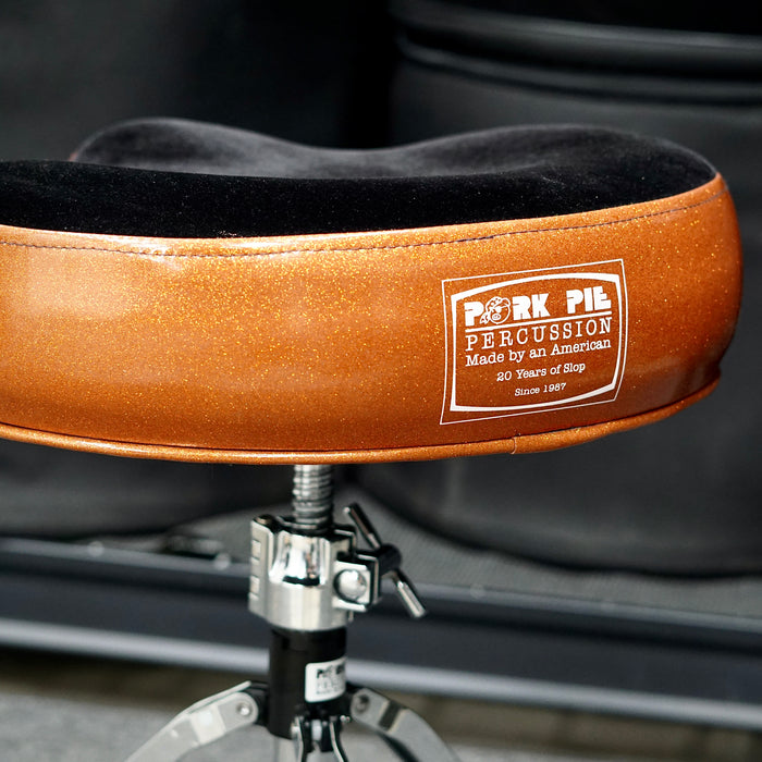 Pork Pie Tractor Drum Throne - Orange Sparkle