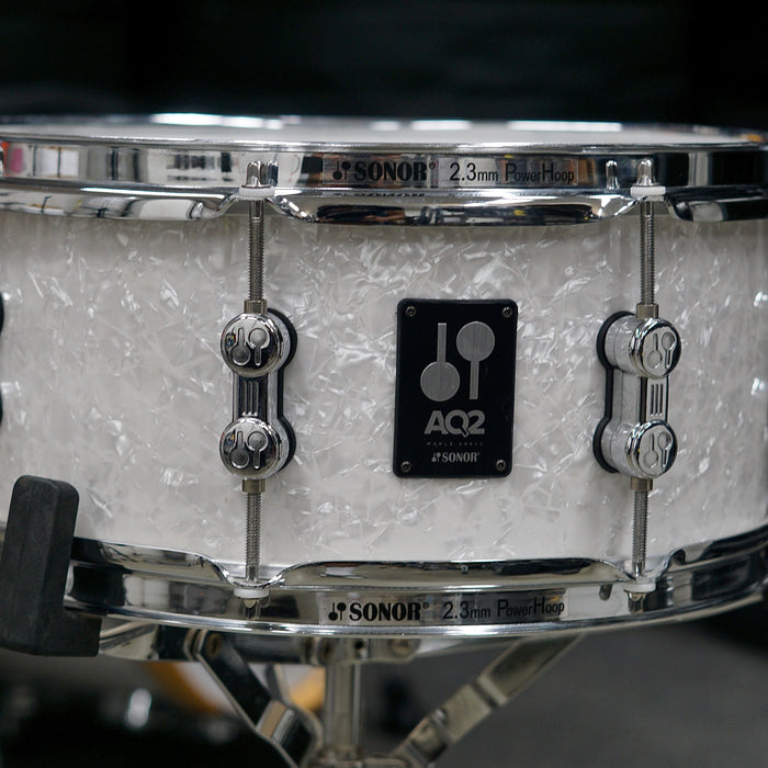 Sonor AQ2 Safari Maple Snare Drum - White Marine Pearl - 13" x 6"