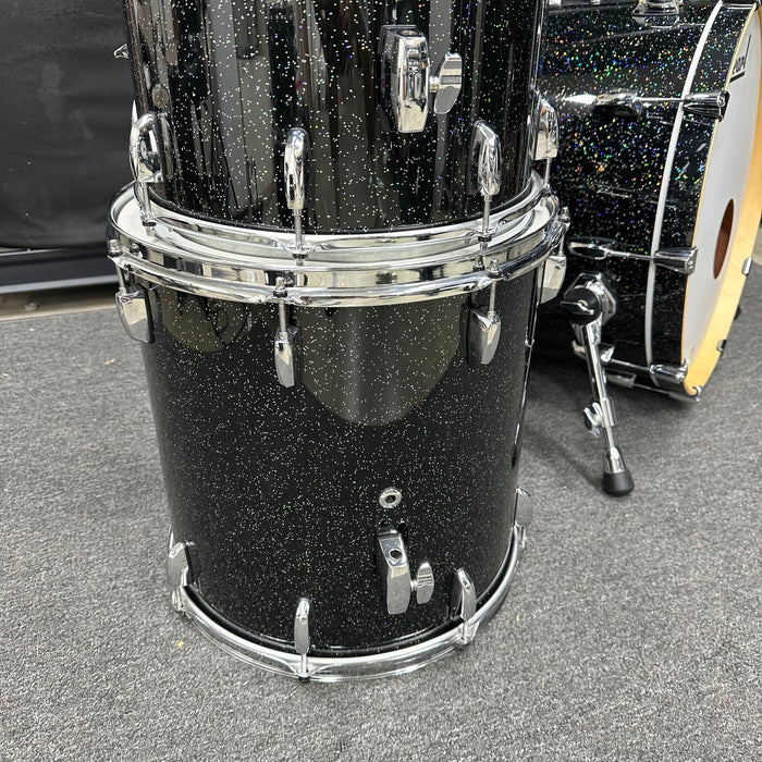 Pearl Session Studio Select Birch/Mahogany 4 Piece Drum Set - Black Halo Glitter - 12/14/16/22