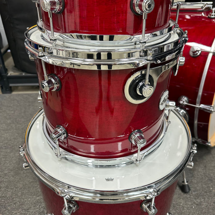 DW Design Series 4 Piece Drum Set - Cherry Stain - 10/12/16/22