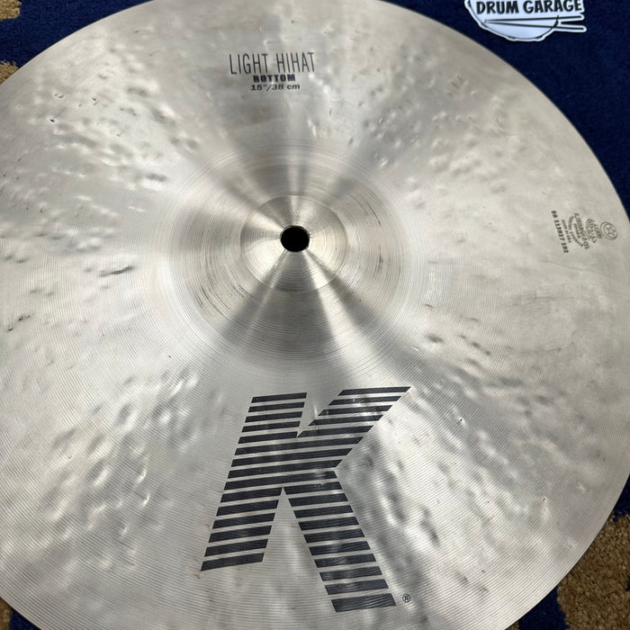 Zildjian 15" K Series Light BOTTOM Hi Hat Cymbal - 1420 Grams - Free Shipping