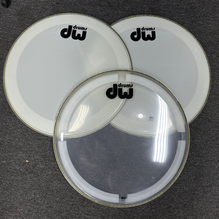 DW 23" Bass Drum Heads 3 Piece Set - Free Shipping