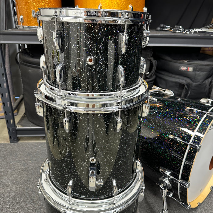 Pearl Session Studio Select Birch/Mahogany 4 Piece Drum Set - Black Halo Glitter - 12/14/16/22