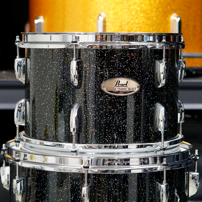 Pearl Session Studio Select Birch/Mahogany 4 Piece Drum Set - Black Halo Glitter - 12/14/16/22