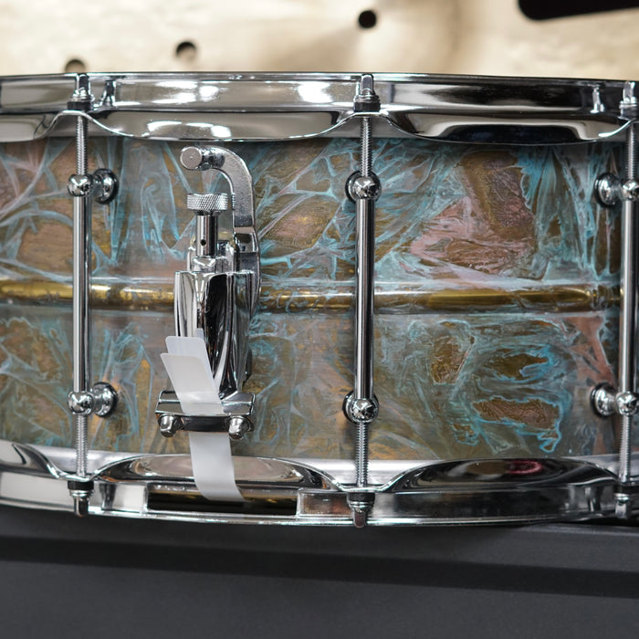 Pork Pie Brass Patina Snare Drum - 14" x 6.5"