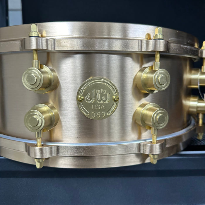 DW MFG Limited Edition True-Cast Bronze Snare Drum W/ Case - #69 of 100 - 14" x 5" - Free Shipping