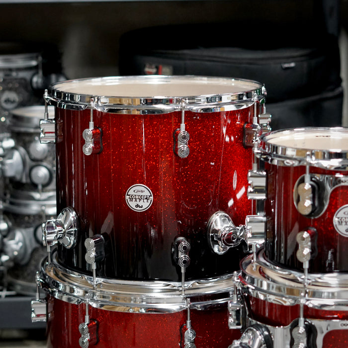 PDP Concept Maple 7 Piece - Red to Black Fade - 8/10/12/14/16/22/14S
