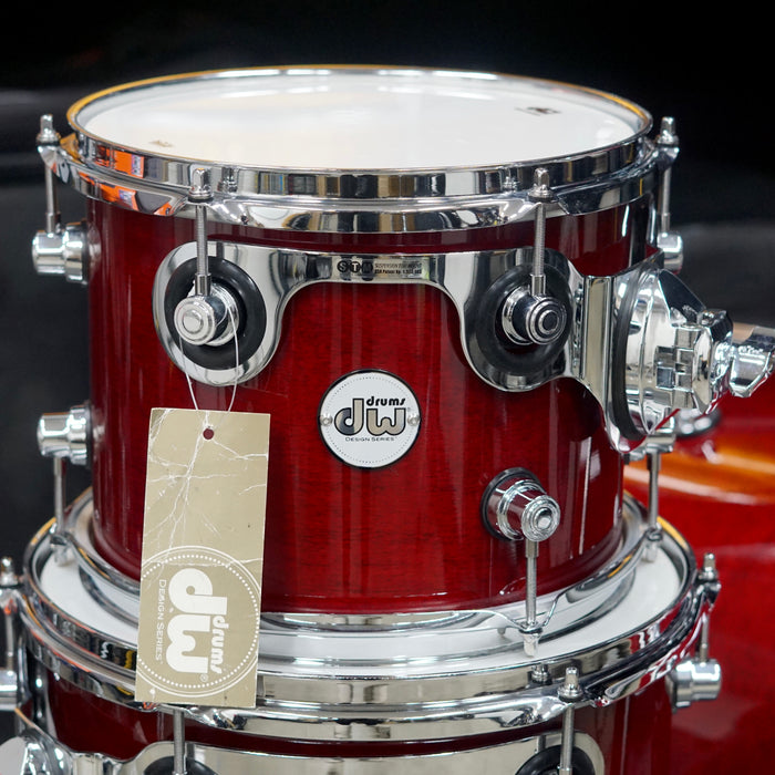 DW Design Series 4 Piece Drum Set - Cherry Stain - 10/12/16/22